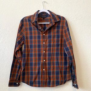 BANANA REPUBLIC Blue and Orange Button Up Shirt